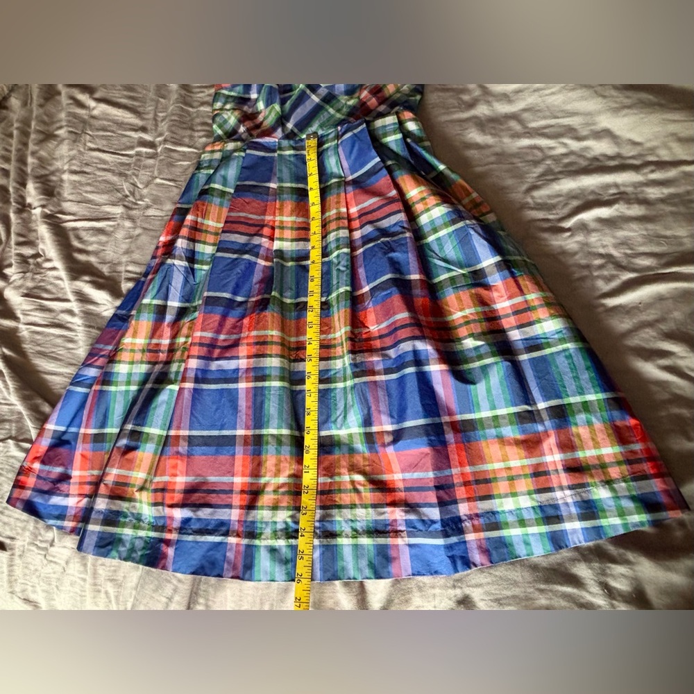 Anthropologie Multicolor Plaid Midi Dress - Blue, Green, Red - Picture 14 of 15